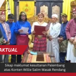 Sikap Maklumat Kesultanan Palembangatas Konten Willie Salim Masak Rendang