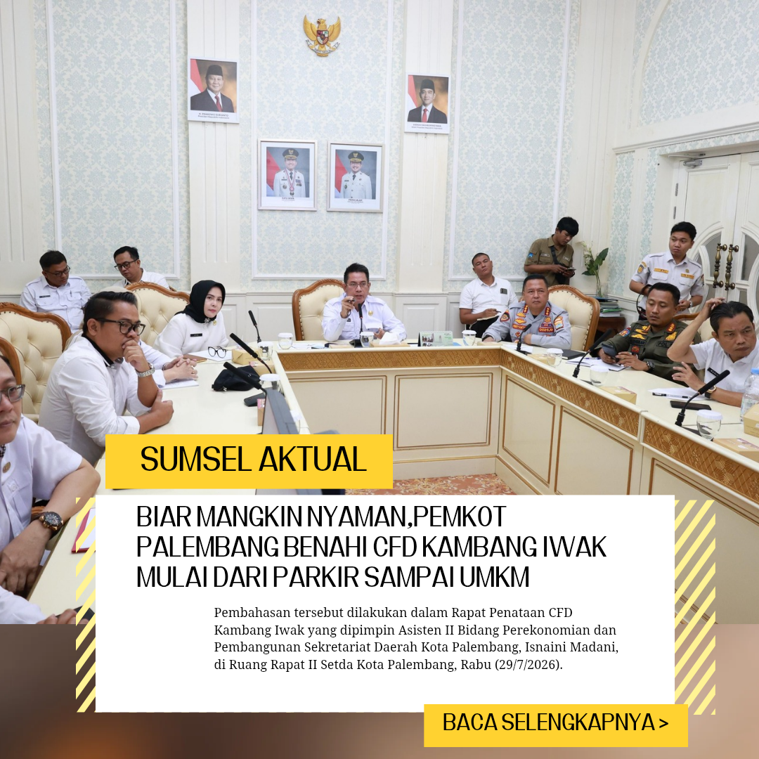 Biar mangkin nyaman,Pemkot Palembang benahi CFD kambang iwak mulai dari parkir sampai UMKM