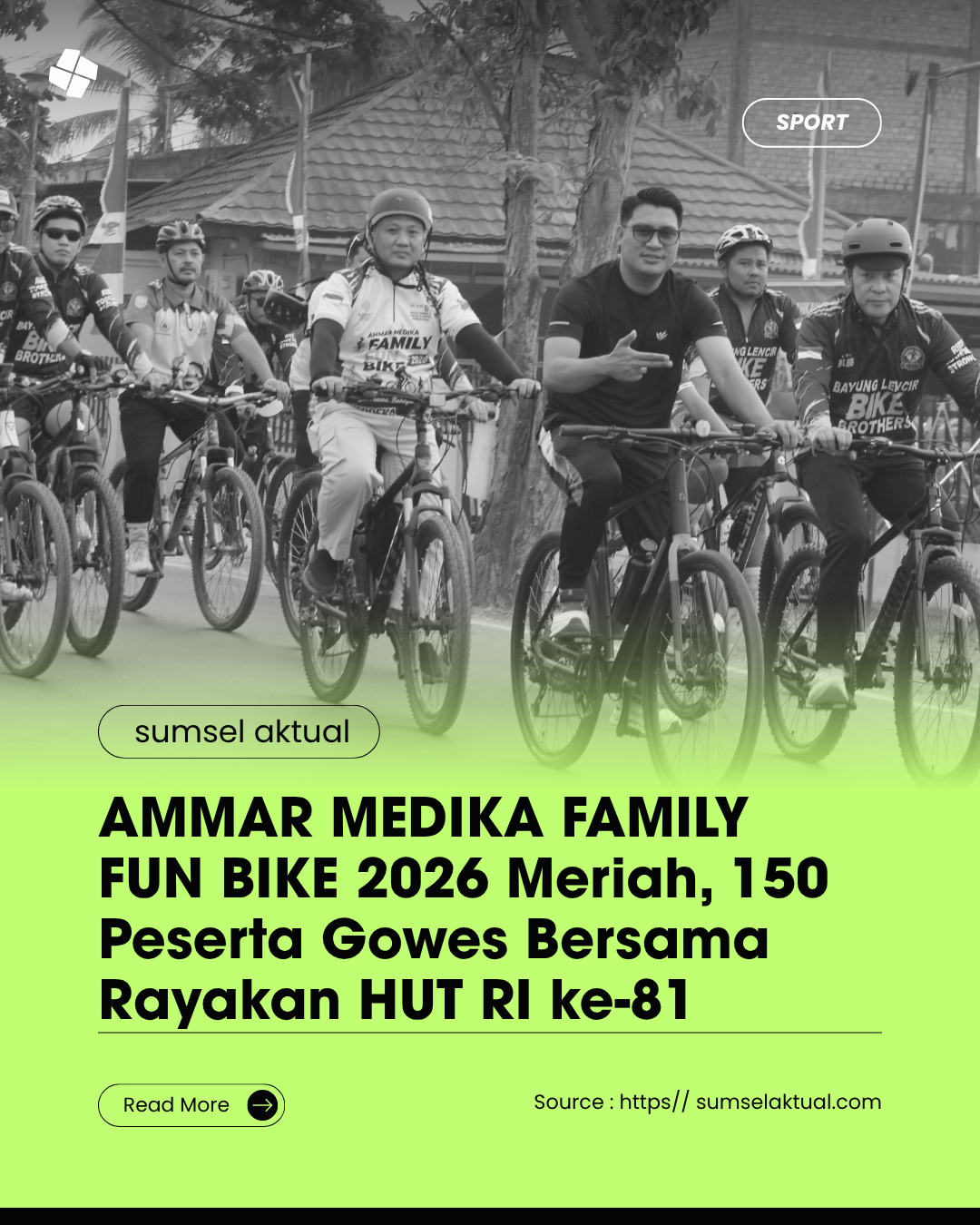 AMMAR MEDIKA FAMILY FUN BIKE 2026 Meriah, 150 Peserta Gowes Bersama Rayakan HUT RI ke-81